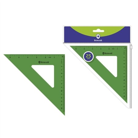 Conjunto de Acrílico Bismark Quadrado 25cm - Alta Qualidade - Estojo com Zíper - Verde