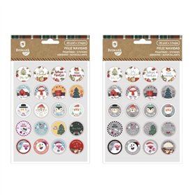 Pacote com 60 adesivos de Natal da Bismark - Ideal para decorar presentes