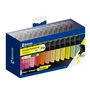 Conjunto de mesa Bismark de longa duração com 24 mini marcadores fluorescentes - 12 neon e 12 pastel - Tinta de secagem rápida -