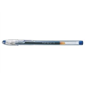 Caneta em gel Pilot G1 - Recarregável - Ponta esferográfica de 0,5 mm - Traço de 0,3 mm - Corpo transparente - Azul