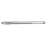 Caneta em gel Pilot G1 - Recarregável - Ponta esferográfica de 0,7 mm - Traço de 0,32 mm - Corpo transparente - Prateada