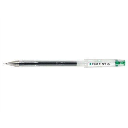 Caneta em gel Pilot G-Tec C4 - Ponta extrafina - Recarregável - Ponta esferográfica de 0,4 mm - Largura da linha de 0,2 mm - Ver