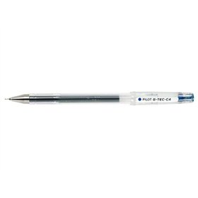 Caneta em gel Pilot G-Tec C4 - Ponta extrafina - Recarregável - Ponta esferográfica de 0,4 mm - Largura da linha de 0,2 mm - Azu