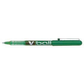 Caneta Rollerball Pilot V Ball 05 com Tinta Líquida - Ponta Esferográfica Redonda de 0,5 mm - Espessura da Linha de 0,3 mm - Ver