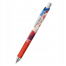 Caneta retrátil Pentel Energel com tinta gel, espessura de linha de 0,7 mm a 0,35 mm, recarregável, com boa aderência, tinta azu