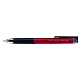 Caneta em gel retrátil Pilot Synergy Point - Recarregável - Ponta fina de 0,5 mm - Espessura da linha de 0,25 mm - Vermelha