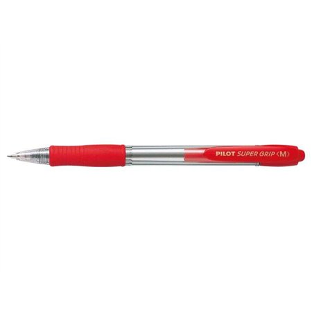 Caneta Esferográfica Retrátil Pilot SuperGrip - Ponta Redonda de 1,0 mm - Espessura da Linha de 0,27 mm - Tinta à Base de Óleo -