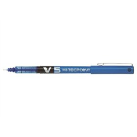 Caneta Rollerball Pilot V5 HI-Tecpoint com Tinta Líquida - Ponta Fina de 0,5 mm - Largura da Linha de 0,3 mm - Azul