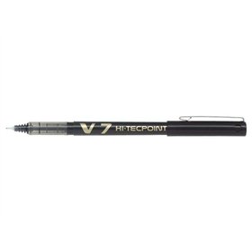 Caneta Rollerball Pilot V7 HI-Tecpoint com Tinta Líquida - Ponta Fina de 0,7 mm - Curso de 0,5 mm - Cor Preta