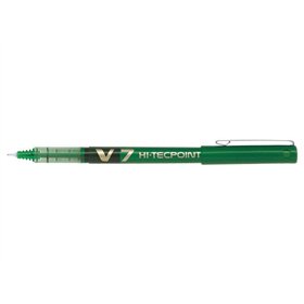 Caneta Rollerball Pilot V7 HI-Tecpoint com Tinta Líquida - Ponta Fina de 0,7 mm - Profundidade de 0,5 mm - Cor Verde
