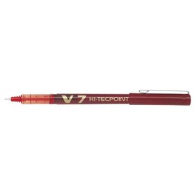 Caneta Rollerball Pilot V7 HI-Tecpoint com Tinta Líquida - Ponta Fina de 0,7 mm - Largura da Linha de 0,5 mm - Vermelha