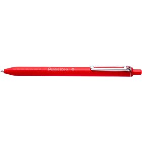 Caneta Esferográfica Retrátil Pentel iZee - Ponta de 0,7 mm - Espessura da Linha de 0,35 mm - Clipe de Metal - Vermelha