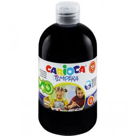 Tinta têmpera Carioca em frasco de 500ml - Cores super laváveis - Fácil de misturar - Aplicável em materiais porosos - Alta opac