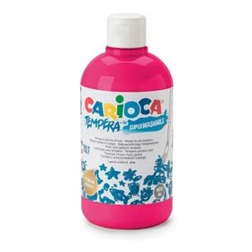 Tinta têmpera Carioca em frasco de 500ml - Cores super laváveis - Fácil de misturar - Alta opacidade - Aplicável em materiais po