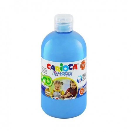 Tinta têmpera Carioca em frasco de 500ml - Cores super laváveis - Fácil de misturar - Adequada para materiais porosos - Alta opa