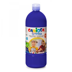 Tinta têmpera Carioca em frasco de 1000ml - Cores super laváveis - Fácil de misturar - Aplicável em materiais porosos - Alta opa