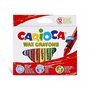 Carioca Maxi Pack com 12 giz de cera - Cores vibrantes - Laváveis - Corpo com 12 mm de diâmetro - Cores sortidas
