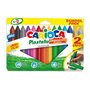 Carioca Plastello Maxi Pack com 12+2 recipientes triangulares de plasticina - Brilhantes e laváveis - Cores sortidas