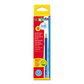 Lápis de grafite Carioca HB - Fácil de apagar e apontar - Corpo triangular agradável ao toque - Mina resistente a quedas
