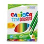 Carioca Tita - Pacote com 24 Lápis de Resina Apagáveis - Corpo Hexagonal - Cores Vibrantes e Laváveis - Escrita Macia - Mina de 