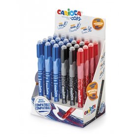 Carioca Oops - Conjunto com 24 Canetas Apagáveis - Tinta Termossensível - Empunhadura Triangular Ergonômica - Ponta de 0,7 mm - 