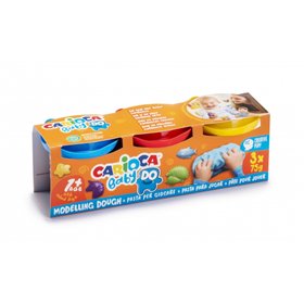 Carioca Baby Do Kit com 3 Massinhas de Modelar - Super Leves - Elásticas - Maleáveis - Ideais para as Primeiras Experiências Tát