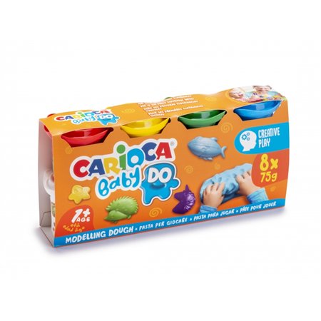 Carioca Baby Do - Pacote com 8 Massas de Modelar - Super Leves - Elásticas - Maleáveis - Ideais para as Primeiras Experiências T