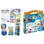 Kit de pintura Carioca com 12 aquarelas, 6 tintas têmpera e 6 tintas têmpera sólidas + bloco com 20 folhas A4 - Cores sortidas