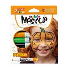 Carioca Mask Up Pumpkin - Kit com 3 máscaras faciais em tons de abóbora - Cores vibrantes - Laváveis - À base de água - Inclui d