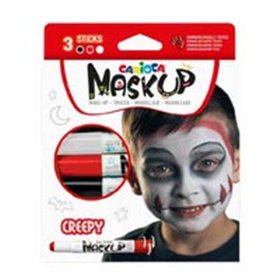 Carioca Mask Up Creepy - Kit com 3 Máscaras em Cores Vibrantes - Laváveis - À Base de Água - Inclui Dois Tutoriais Passo a Passo
