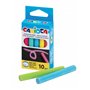 Pacote com 10 giz Carioca padrão - Sem pó - Cores vibrantes - Laváveis - Fáceis de apagar - Cores sortidas