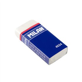 Borracha retangular Milan 4024 - Flexível e quebradiça - Borracha sintética - Faixa de papelão azul - Embaladas individualmente 
