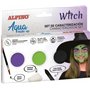 Conjunto de Maquiagem Alpino Aqua Witch - 3 Pós Compactos + Cera Preta + Pincel + Esponja