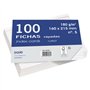 Fichas pautadas em papel cartão offset branco Dohe, 180g - 100 unidades -