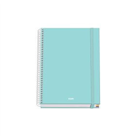Caderno espiral Dohe Serenity A5, 100 folhas, quadriculado de 5 mm - Capa dura com impressão colorida e laminação brilhante - El