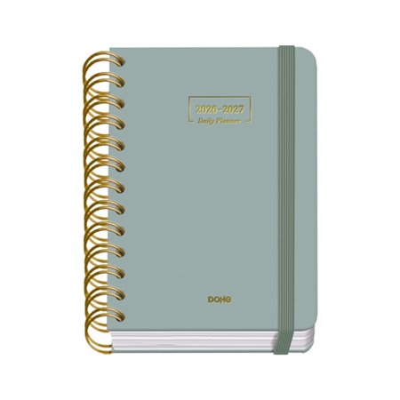Agenda Escolar Premium Dohe 26/27 - Formato A6 - Um dia por página - Papel offset creme 80g - Capa de cartão laminado - Encadern