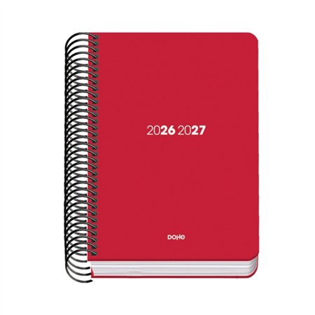 Agenda Escolar Dohe Basic Element 26/27 - Formato A6 - Um dia por página - Papel offset creme 70g - Capa de cartão laminado - En