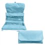 Estojo duplo Dohe Serenity - Aba com bolso interno - Zíper - Janelas transparentes - Poliéster - 22x11x6cm - Azul