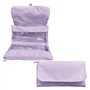 Estojo duplo Dohe Serenity - Aba com bolso interno - Zíper - Janelas transparentes - Poliéster - 22x11x6cm - Roxo