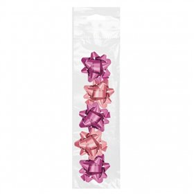 Dohe Chic Pacote com 5 Laços para Presente - Formato de Estrela - Tamanho 5,6cm - Rosa