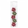 Dohe Chic Pacote com 5 Laços para Presente - Formato de Estrela - Tamanho 5,6cm - Cores Vermelho e Verde