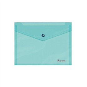 Envelope para documentos Dohe A5 - Fecho de pressão - Polipropileno translúcido de 150 mícrons - Verde