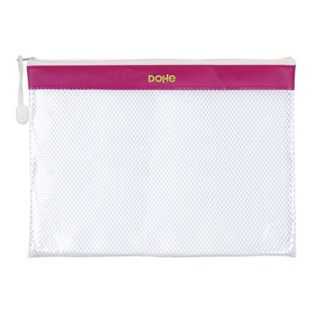 Pasta com fecho de correr Dohe em PVC - 32x24mm - Ideal para documentos A4 - Resistente e durável