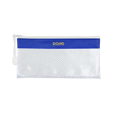 Bolsa Dohe Landscape, tamanho 22x11cm - Feita de PVC - Resistente à água - Ideal para viagens - Fecho com zíper - Faixa azul