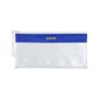 Bolsa Dohe Landscape, tamanho 22x11cm - Feita de PVC - Resistente à água - Ideal para viagens - Fecho com zíper - Faixa azul