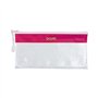 Bolsa Dohe Landscape, tamanho 22x11cm - Feita de PVC - Resistente à água - Ideal para viagens - Fecho com zíper - Faixa fúcsia