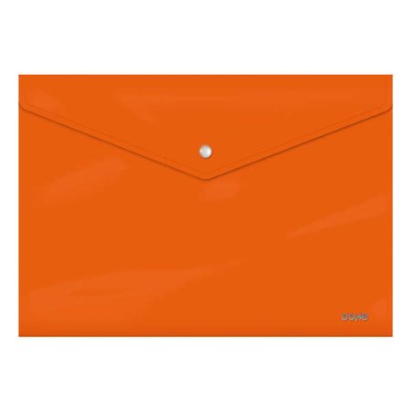 Envelope para Documentos Dohe Folio - Fecho de Pressão - Polipropileno Cristal Opaco de 200 Microns - Laranja