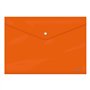 Envelope para Documentos Dohe Folio - Fecho de Pressão - Polipropileno Cristal Opaco de 200 Microns - Laranja