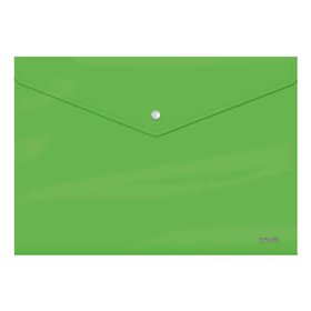 Envelope para Documentos Dohe, Tamanho Fólio - Fecho de Pressão - Polipropileno Cristal Opaco de 200 Microns - Verde