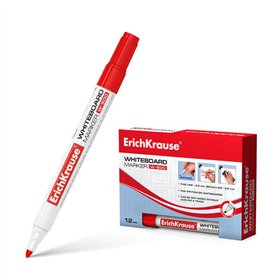 Marcador para quadro branco Erichkrause W-500 - Ponta redonda - Espessura da linha de 0,8 a 2,5 mm - Tinta à base de álcool - Ve